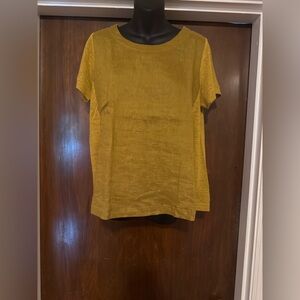 J. Jill Gold Linen Blouse - Size S